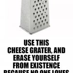 Cheese grator template