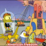 Simpsons Slaves | American Freedom | image tagged in simpsons slaves,slavic,america | made w/ Imgflip meme maker