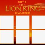 top 10 lion king characters meme