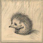 Sad hedgehog all alone