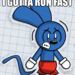Scared Riggy | RIGGY:CLONE RIGGY IS  BACK I GOTTA RUN FAST; CLONE RIGGY: I HEAR YOU RIGGY | image tagged in scared riggy | made w/ Imgflip meme maker