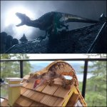 Jurassic world expectation vs reality meme