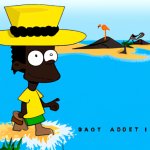 Black bart Simpson in África lagoon