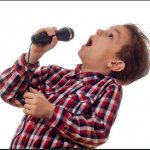 a kid singing