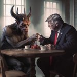 Trump and the devil template