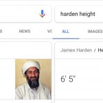 Osama and James Harden have the same height