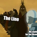 The most magical place on Earth, your money magically disappears! | The Line; Me waiting for the Disney ride | image tagged in line of avatars | made w/ Imgflip meme maker