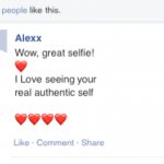 authentic self praise Facebook