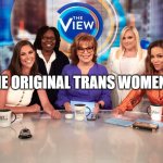 The View | THE ORIGINAL TRANS WOMEN. | image tagged in the view | made w/ Imgflip meme maker