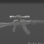 Bolt action AK rifle, "Longbow" MW3