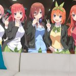 Quintuplets and one X meme