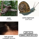 it shouldn't be this slow | MY MEME GETTING FEATURED | image tagged in slowest things,memes,funny,fonnay,fart | made w/ Imgflip meme maker