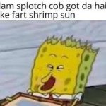 Dam splotch cob got da hair like fart shrimp sun meme
