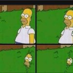 Homer Simpson In Bush meme