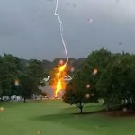 Lightning on the golf course