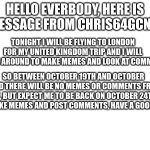 Message from chris64cnwill