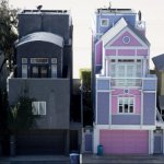 pink and black house