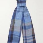 Blue Plaid Scarf