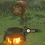 Link about to cook a bomb barrel