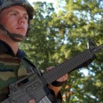 Eroican Soldier Welding an Colt M16A3 meme