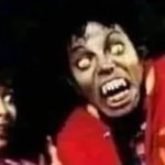 Michael Jackson vampiro con su novia thriller