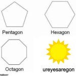ur eyes are gone | ureyesaregon | image tagged in shapes | made w/ Imgflip meme maker