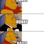 weenie the poo | CANDY; HUNNY; BALLS | image tagged in weenie the poo | made w/ Imgflip meme maker