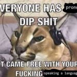 Everyone has pronouns dipshit template