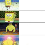 6-panel buff spongebob