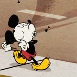 Mickey Mouse walking GIF Template
