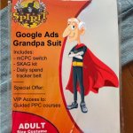 Google Ads Grandpa Suit | Google Ads Grandpa Suit; Includes:
- mCPC switch
- SKAG kit
- Daily spend 
  tracker belt
——
Special Offer:
——————-
VIP Access to:
Guided PPC courses | image tagged in spirit halloween,google ads,digital,funny,funny memes | made w/ Imgflip meme maker