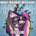 It's Monday morning... | WHAT MONDAY MORNING; FEELS LIKE | image tagged in sleep deprived cadence,monday mornings,monday,i hate mondays | made w/ Imgflip meme maker