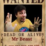 Mr Beast is Wanted | Mr Beast; 690,696,969,420,420 | image tagged in one piece wanted poster template,mr beast,youtube | made w/ Imgflip meme maker