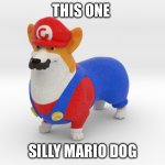 Silly Mario Dog | THIS ONE; SILLY MARIO DOG | image tagged in silly mario dog | made w/ Imgflip meme maker