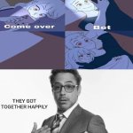 Robert Downey Jr's Comments | THEY GOT TOGETHER HAPPILY | image tagged in robert downey jr's comments,couple in bed | made w/ Imgflip meme maker