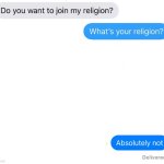 Join my religion bad ending