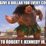 I will do that | I  WILL GIVE A DOLLAR FOR EVERY COMMENT; TO ROBERT F. KENNEDY JR. | image tagged in jfk,donate,your welcome,funny,memes,imgflip | made w/ Imgflip meme maker
