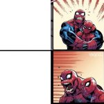 Spider-Man and Rek-Rap cheering meme