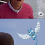Fairy Tail Meme Happy | image tagged in breaking bad looking up meme template,memes,fairy tail,happy fairy tail,breaking bad,fairy tail memes | made w/ Imgflip meme maker