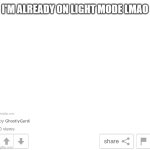 Already on light mode