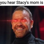 And she's got it goin' on | When you hear Stacy's mom is single | image tagged in aew christian cage glowing red eyes,stacy's mom,fountains of wayne,aew,all elite wrestling,christian cage | made w/ Imgflip meme maker
