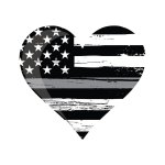 Thin Gray Line Heart