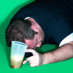 Drunk Gary Puking In Cup