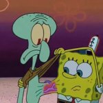 Squidward and spongebob GIF Template