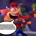 Crash likes shipping