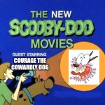 i didnt find a picture without the background | COURAGE THE COWARDLY DOG | image tagged in scooby doo meets,courage the cowardly dog,scooby doo,death battle,warner bros,cartoon network | made w/ Imgflip meme maker