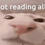 Aint reading allat GIF Template