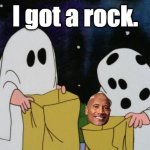 Charlie Brown | I got a rock. | image tagged in charlie brown halloween rock | made w/ Imgflip meme maker