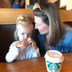 Mom and child at starbucks