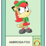 Ambrosia Fox. Willy,s Stalker pow cards | AMBROSIA FOX | image tagged in sonic the hedgehog | made w/ Imgflip meme maker